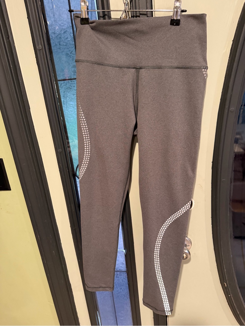 aerie Dark Gray Seam-Detail Active Leggings